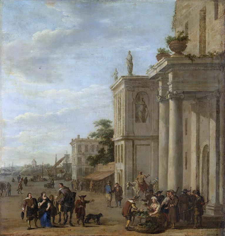 Ulft, Jacob van der -- Italiaans marktplein, 1650-1689