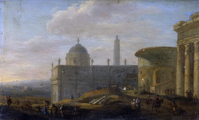 Ulft, Jacob van der -- Italiaans stadsgezicht, 1650 - 1689