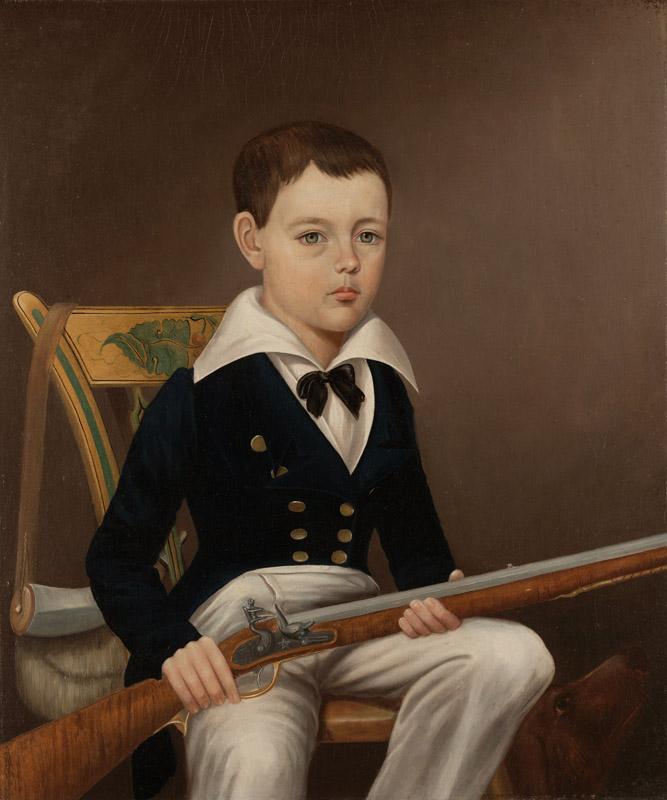 Unknown - Hugh Gibson Glenn with Flintlock Rifle, ca. 1830