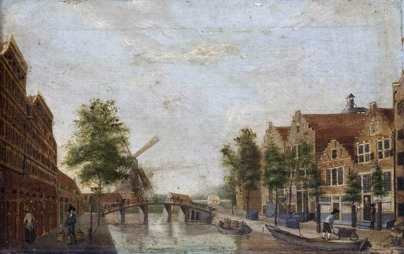 Unknown artist -- De Brouwersgracht te Amsterdam, 1750-1799