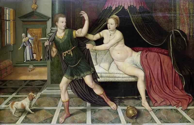 Unknown artist -- Jozef en de vrouw van Potifar, 1575