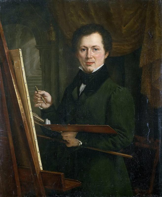 Unknown artist -- Portret van een schilder, 1830