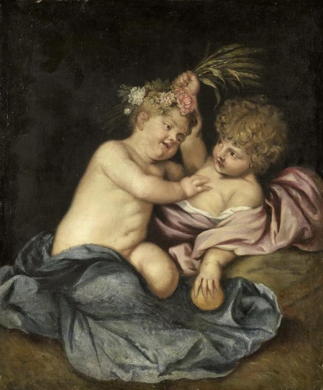 Unknown artist -- Twee spelende kinderen, 1600-1649