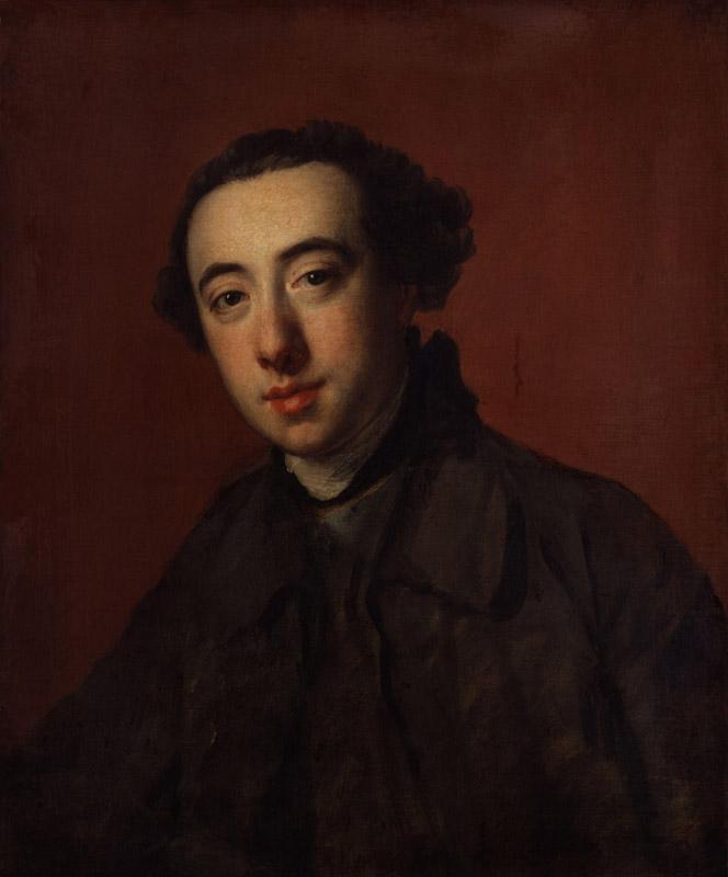 Unknown man, formerly known as Horatio (Horace) Walpole, 4th Earl of Orford by Nathaniel Hone