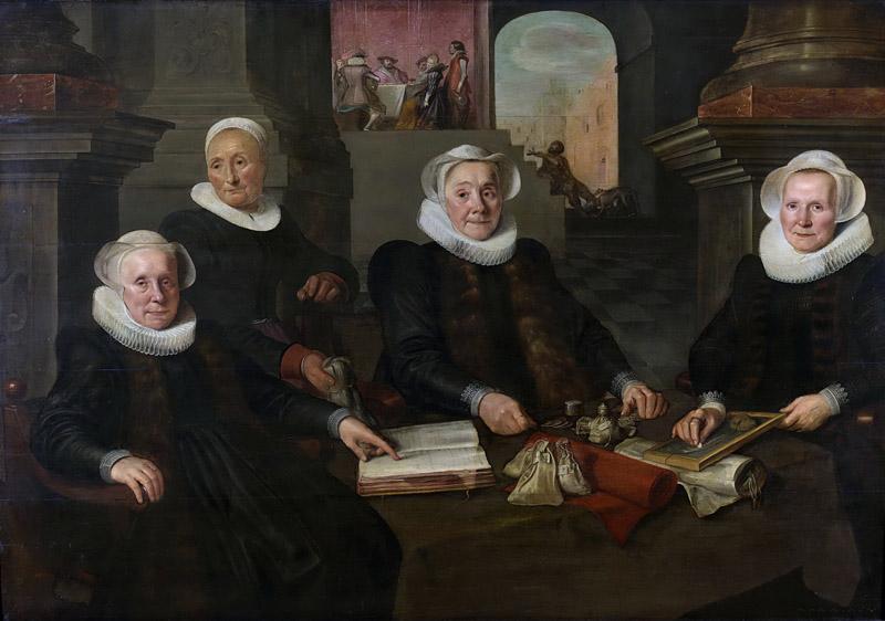 Valckert, Werner van den -- Drie regentessen en de binnenmoeder van het leprozenhuis te Amsterdam, 1624