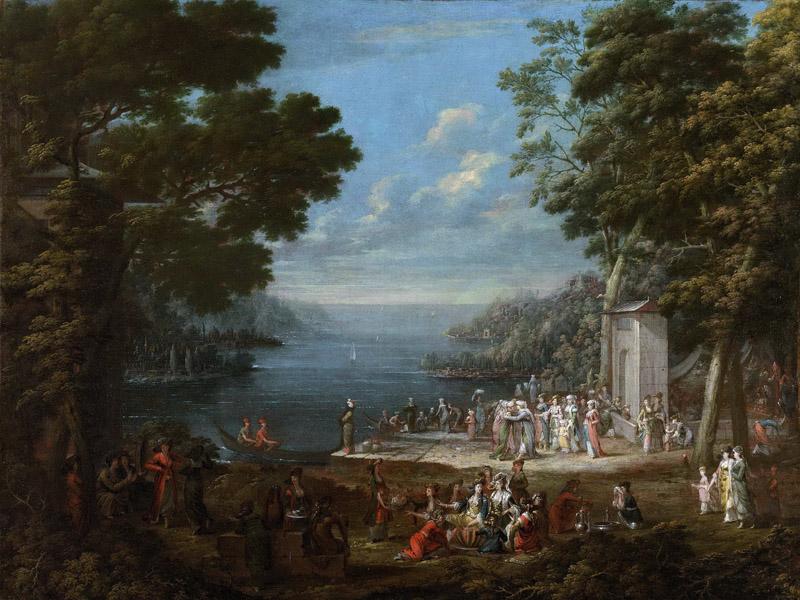 Vanmour, Jean Baptiste -- Damesfeest te Hunkiar Iskeleci aan de Bosphorus, 1727-1737