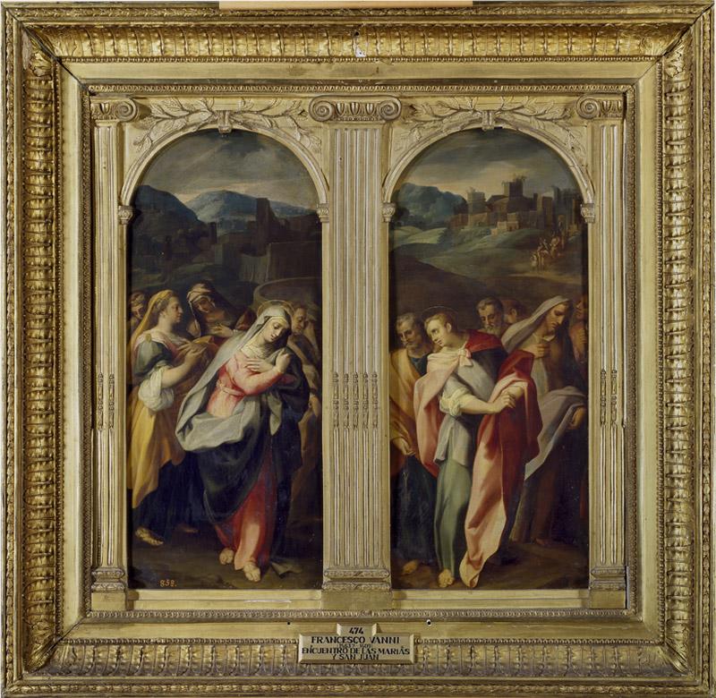 Vanni, Francesco (Atribuido a)-Encuentro de las Marias y San Juan-58 cm x 25 cm