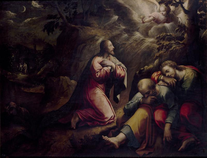 Vasari, Giorgio (Discipulo de)-La Oracion en el Huerto-119 cm x 153,5 cm