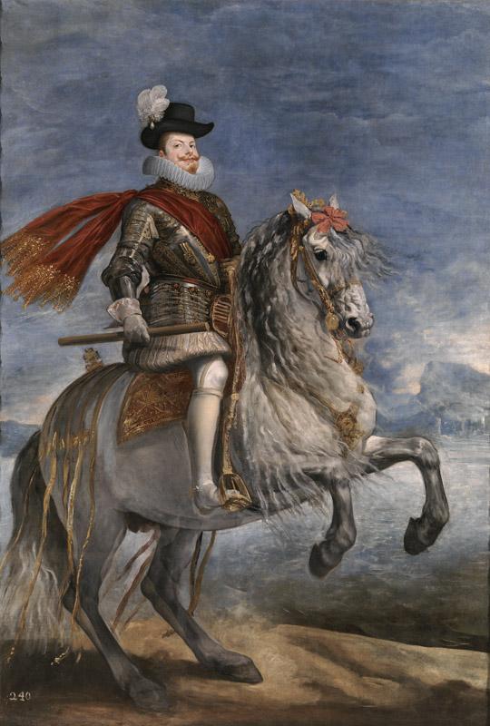 Velazquez, Diego Rodriguez de Silva y (y otros)-Felipe III, a caballo