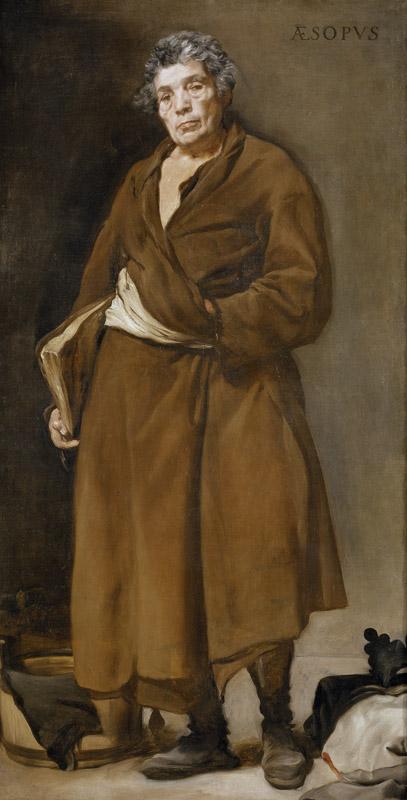 Velazquez, Diego Rodriguez de Silva y-Esopo-179 cm x 94 cm