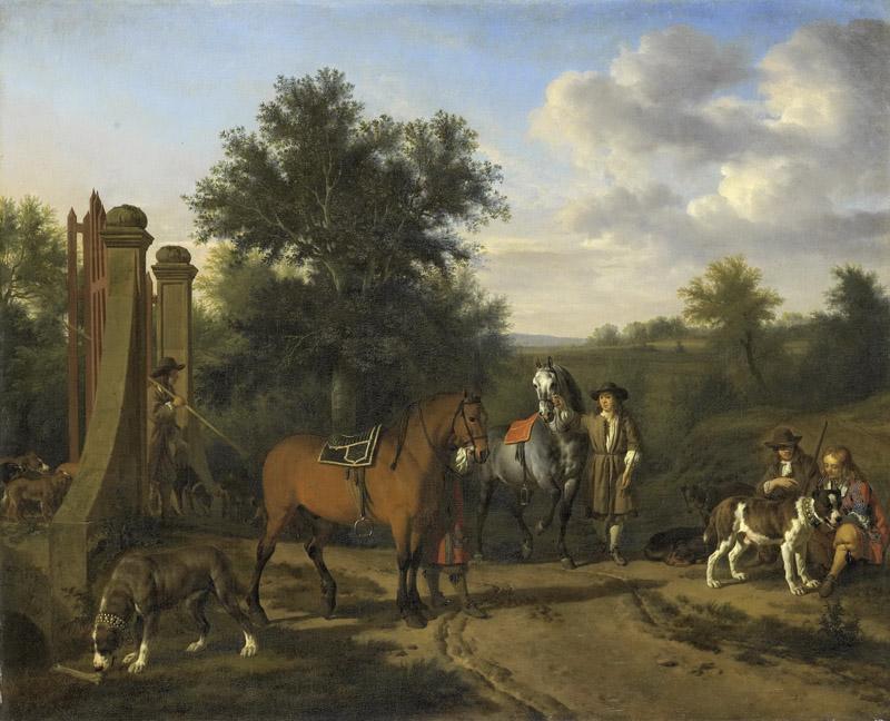 Velde, Adriaen van de -- De jachtpartij, 1669