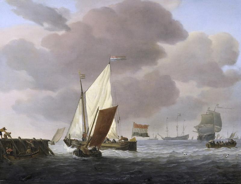Velde, Willem van de (II) -- Schepen voor de kust bij flinke bries, 1650-1707
