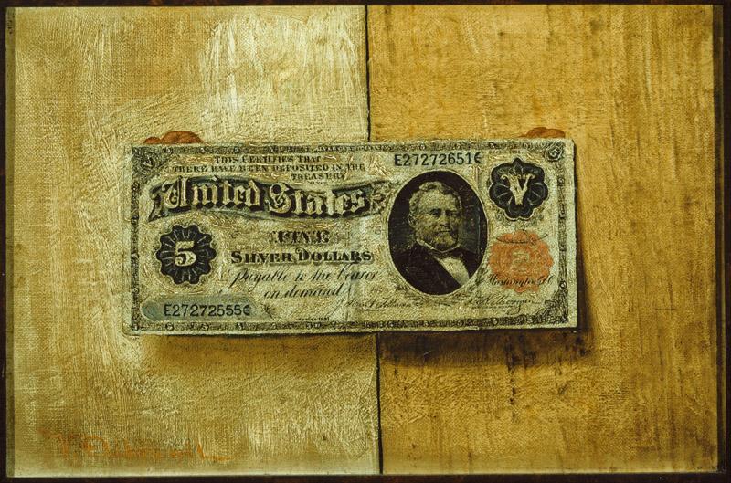 Victor Dubreuil (1846 - 1946) (American)-Five Dollar Bill