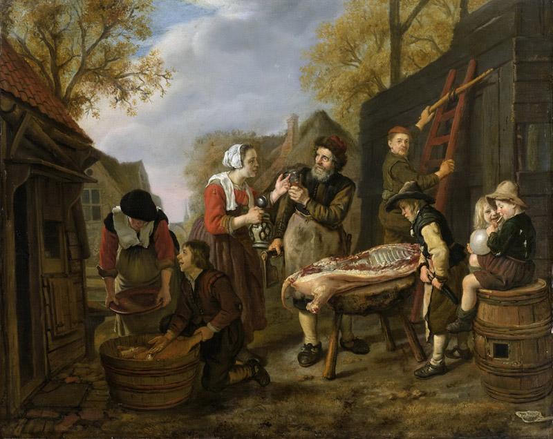 Victors, Jan -- De varkensslachter, 1648