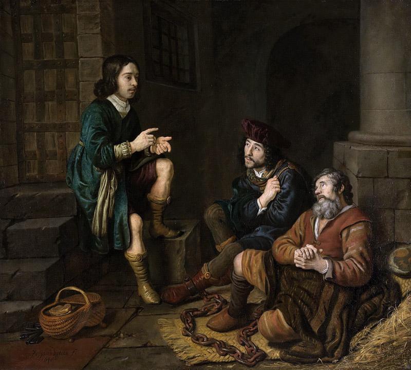 Victors, Jan -- Jozef legt de bakker en de schenker hun dromen uit, 1648