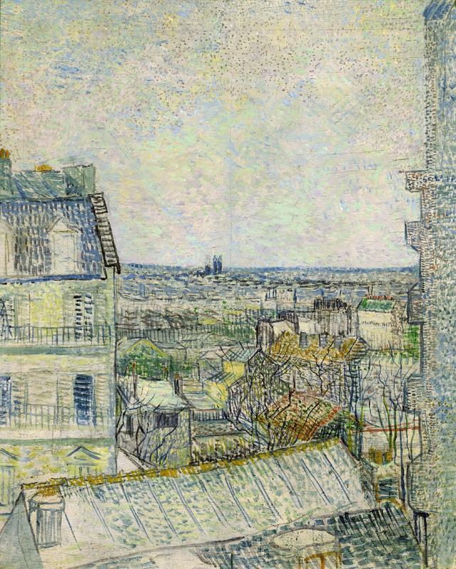 View of Paris from Vincent s Room in the Rue Lepic