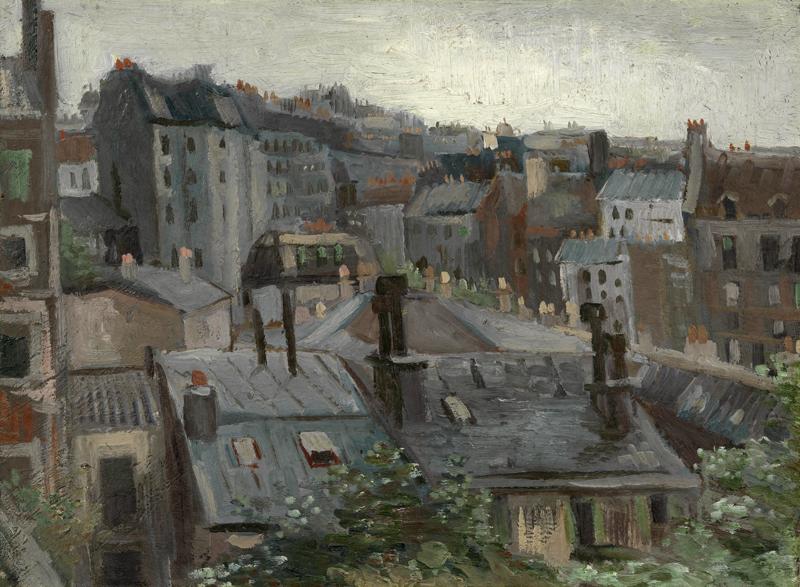 View of Roofs and Backs of Houses