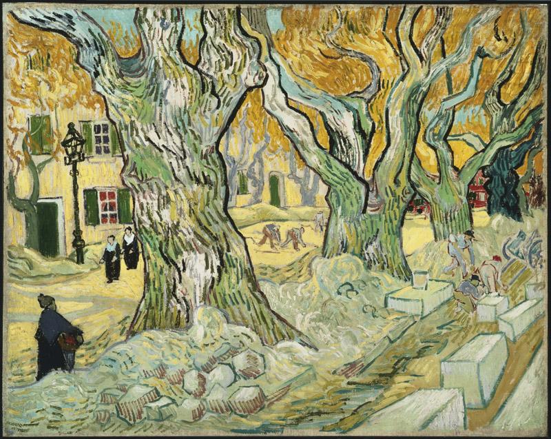 Vincent van Gogh (1853-1890)-The Road Menders