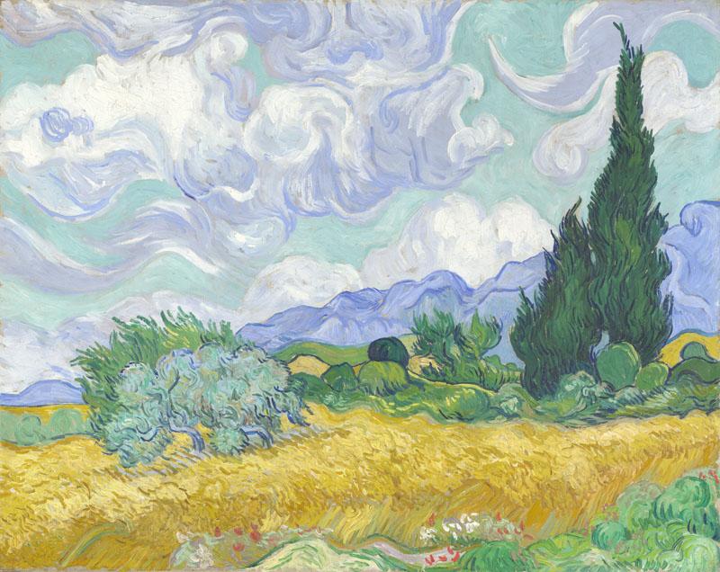 Vincent van Gogh - A Wheatfield, with Cypresses