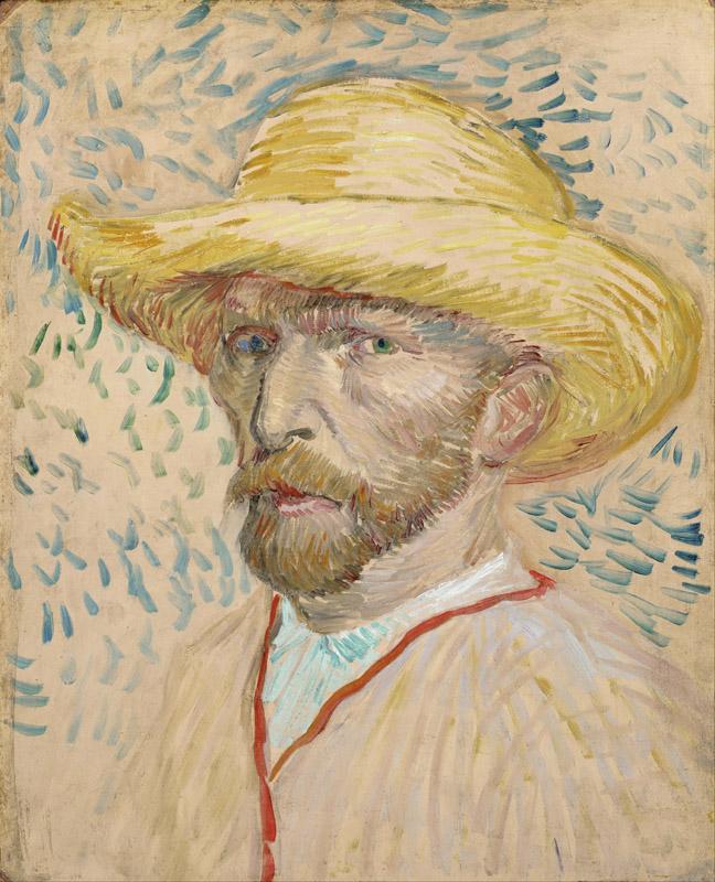 Vincent van Gogh - Self-portrait with straw hat (March 1887 - June 1887)