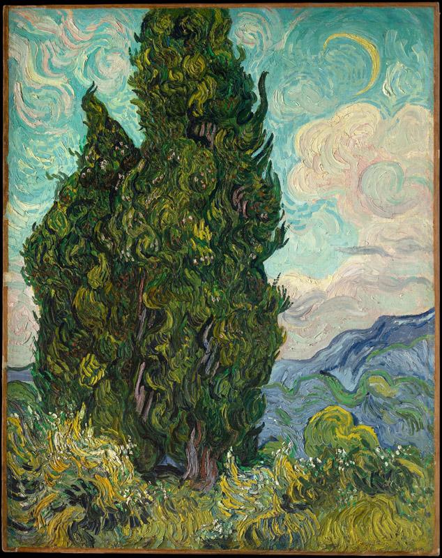 Vincent van Gogh--Cypresses