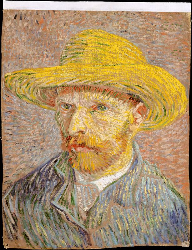 Vincent van Gogh--Self-Portrait with a Straw Hat