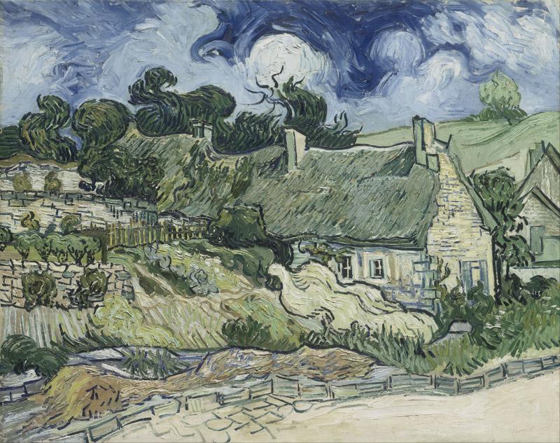 Vincent van Gogh - Thatched Cottages at Cordeville