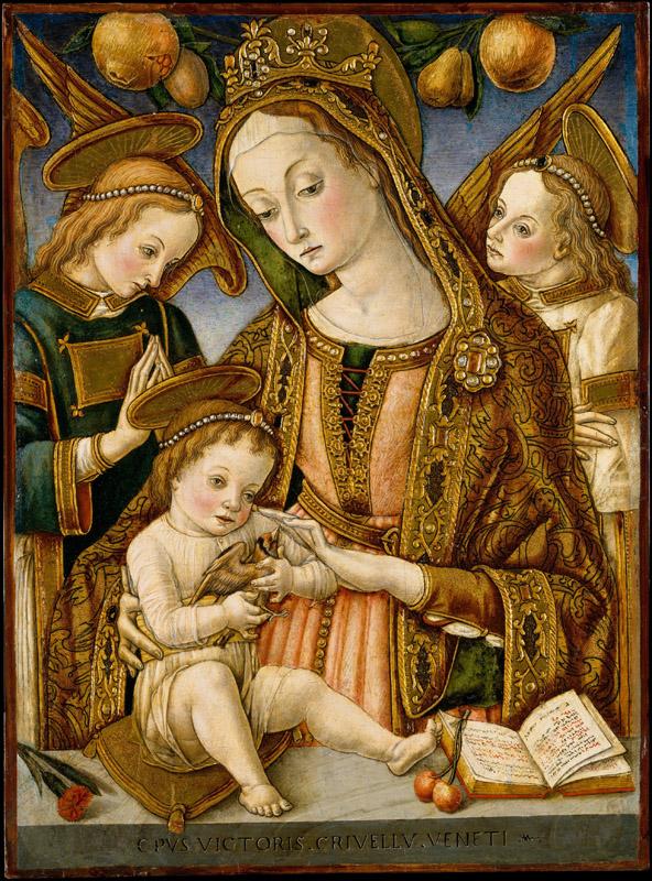 Vittore Crivelli--Madonna and Child with Two Angels