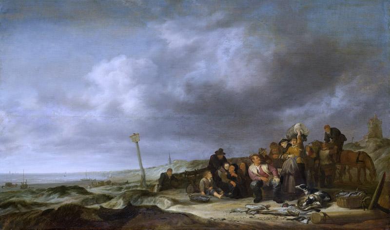 Vlieger, Simon de -- Strand met vissers, 1630-1653