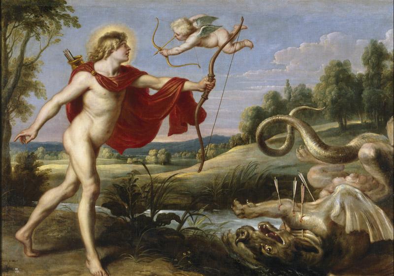 Vos, Cornelis de-Apolo y la serpiente Piton-188 cm x 265 cm