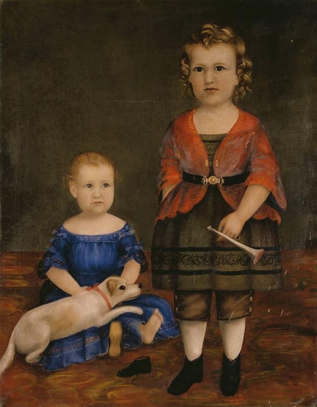 W. Evans - Portrait of Mrs. Leon M. Leslie and Dr. Benjamin S. Leonard as Children, ca. 1859