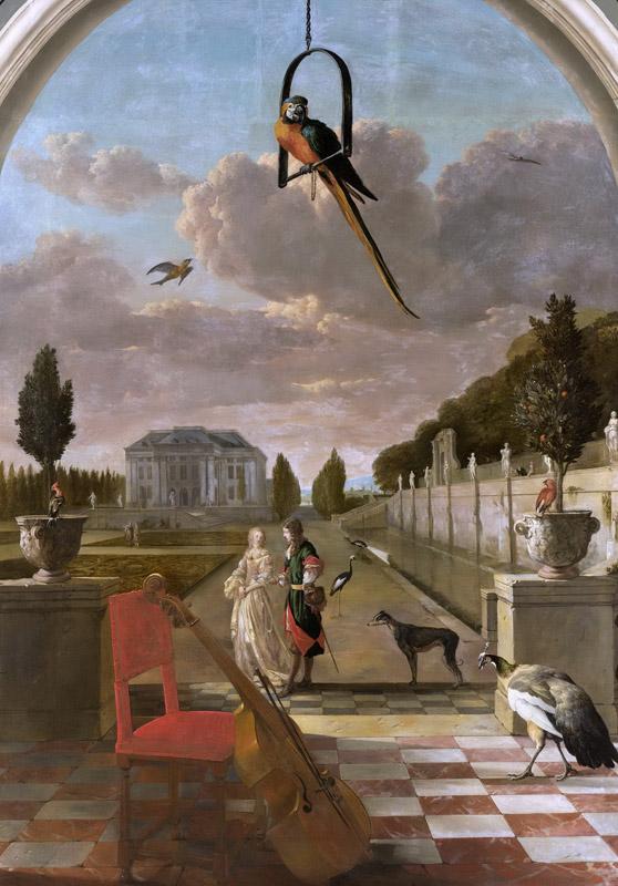 Weenix, Jan -- Park met buitenhuis, 1670-1719
