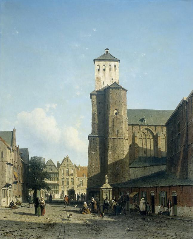 Weissenbruch, Jan -- De kerk van St Denis te Luik, 1850-1860