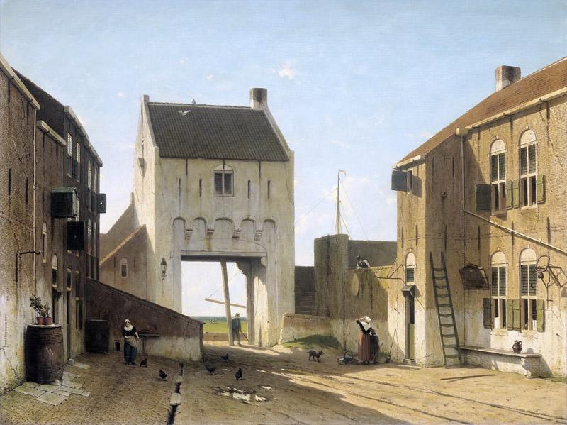 Weissenbruch, Jan -- Een stadspoort te Leerdam, 1868-1870