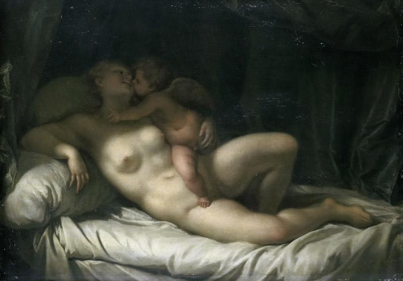 Werff, Adriaen van der -- Venus door Amor gekust, 1700-1725