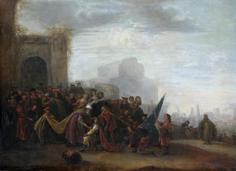 Wet, Gerrit de -- Saul begroet David als overwinnaar van Goliath, 1640