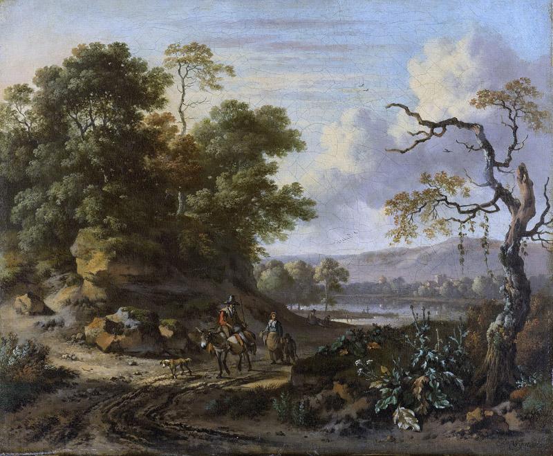 Wijnants, Jan -- Landschap met ezelrijder, 1655-1684
