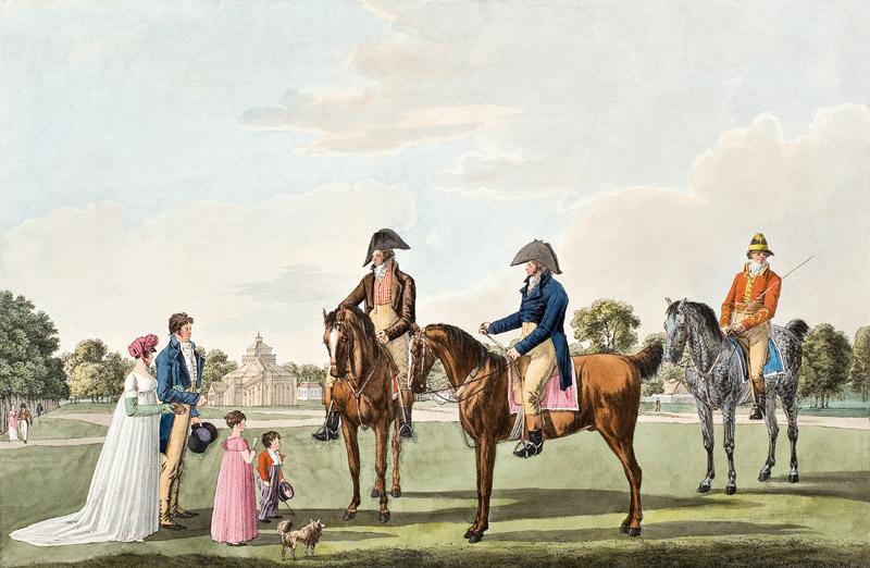 Wilhelm Kobell - Conversation on Horseback in the Prater near the Panorama