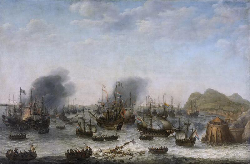 Willaerts, Adam -- De overwinning op de Spanjaarden bij Gibraltar door een vloot onder bevel van admiraal Jacob van Heemskerck, 25 april 160