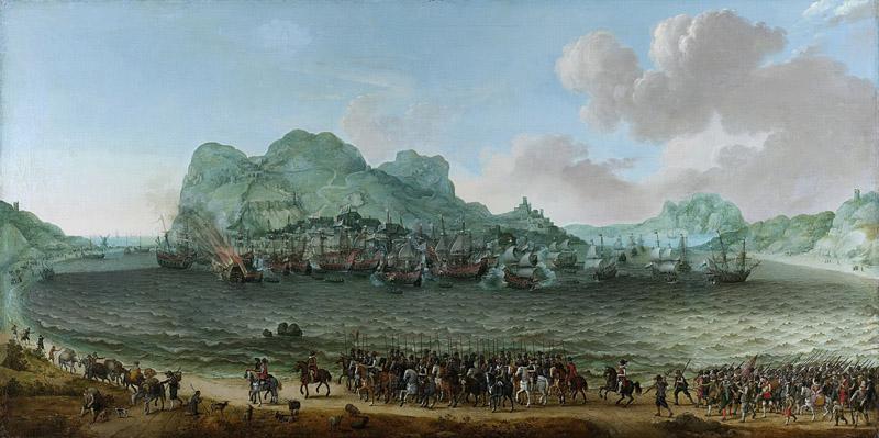 Willaerts, Adam -- De overwinning op de Spanjaarden bij Gibraltar door een vloot onder bevel van admiraal Jacob van Heemskerck, 25 april 1607