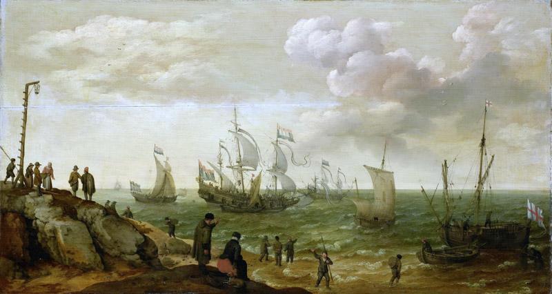 Willaerts, Adam -- Schepen voor de kust, 1628