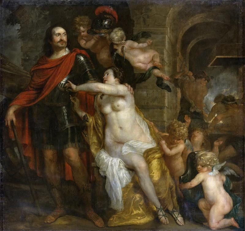 Willeboirts Bosschaert, Thomas -- Mars ontvangt de wapens van Venus en Vulcanus, allegorie, 1624-1654