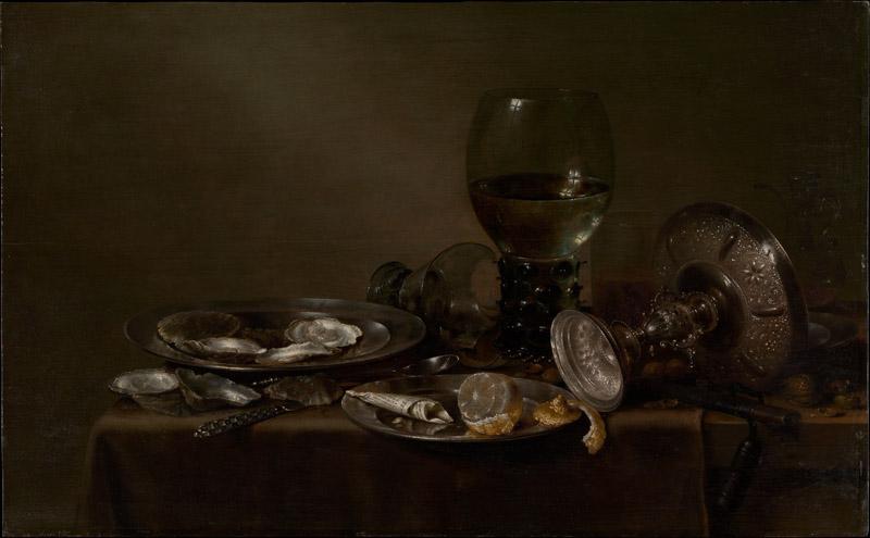 Willem Claesz Heda--Still Life with Oysters, a Silver Tazza, and Glassware