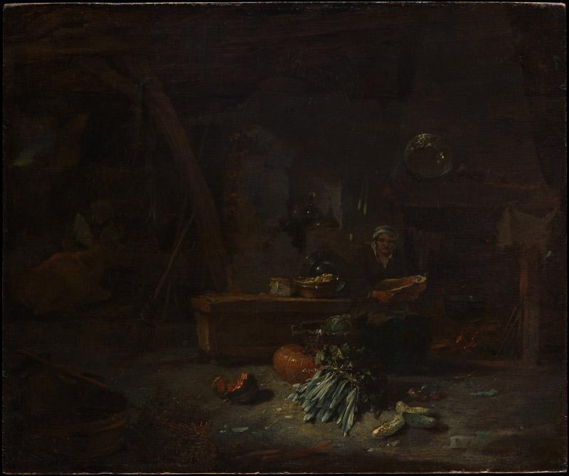 Willem Kalf--Interior of a Kitchen