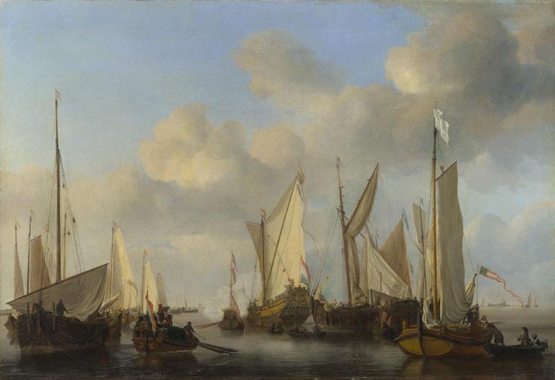 Willem van de Velde - A Dutch Yacht saluting