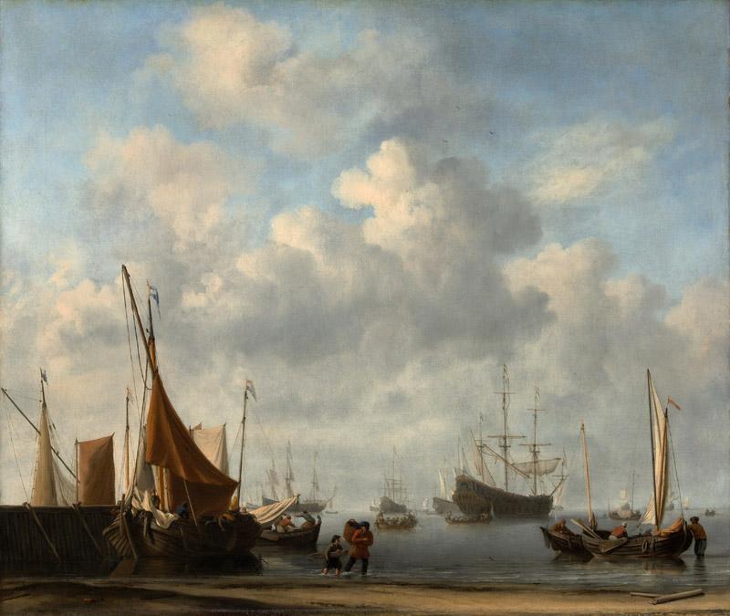 Willem van de Velde II - Entrance to a Dutch Port