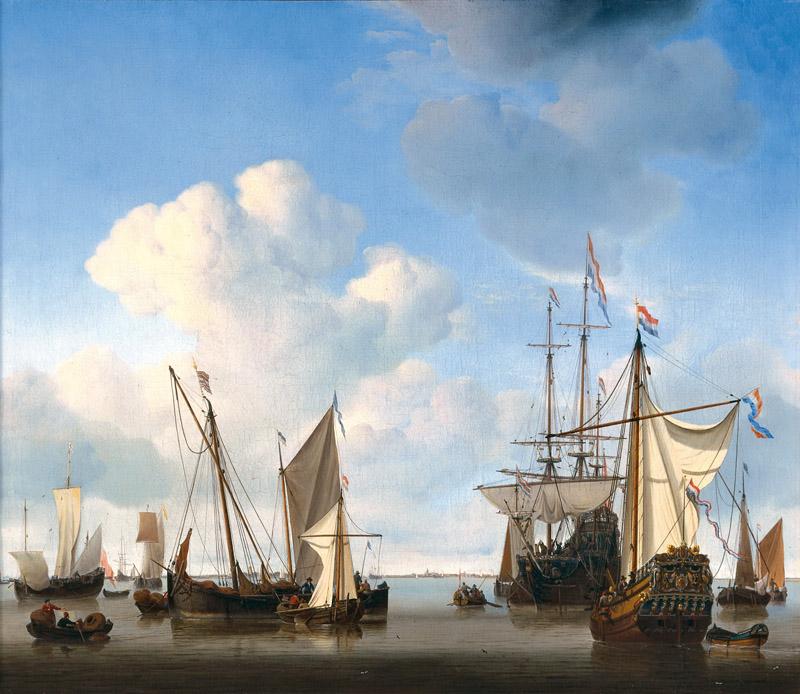 Willem van de Velde the Younger - Ships in the Roads
