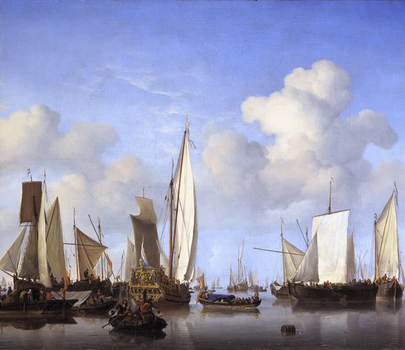 Willem van de Velde the Younger - Ships in the Roads2