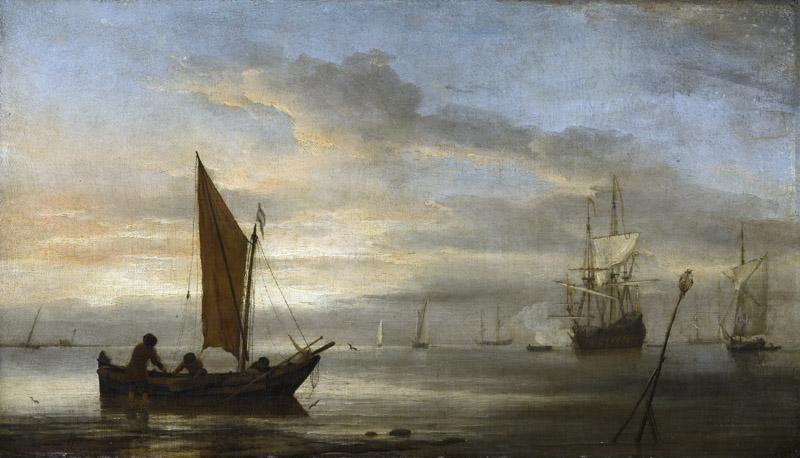 Willem van de Velde the Younger - Sunset at Sea