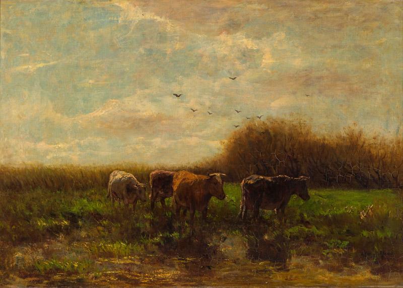 Willem Maris - Cows at evening